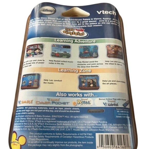 VTech V.Smile V.Motion Disney Little Einsteins Video Learning Cartridge New - Picture 4 of 4
